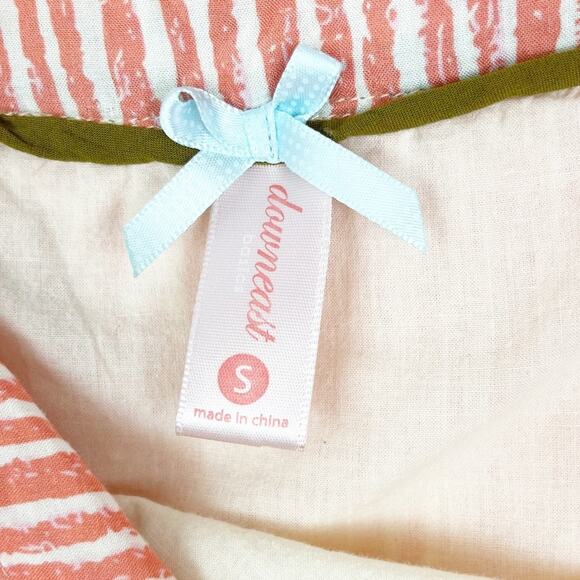 DownEast Skirt Knee Length A-Line Fit and Flare Academia Orange White Stripe SM - Picture 8 of 10